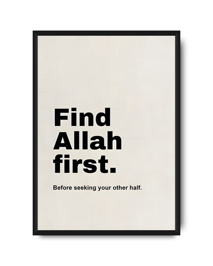 Find Allah First