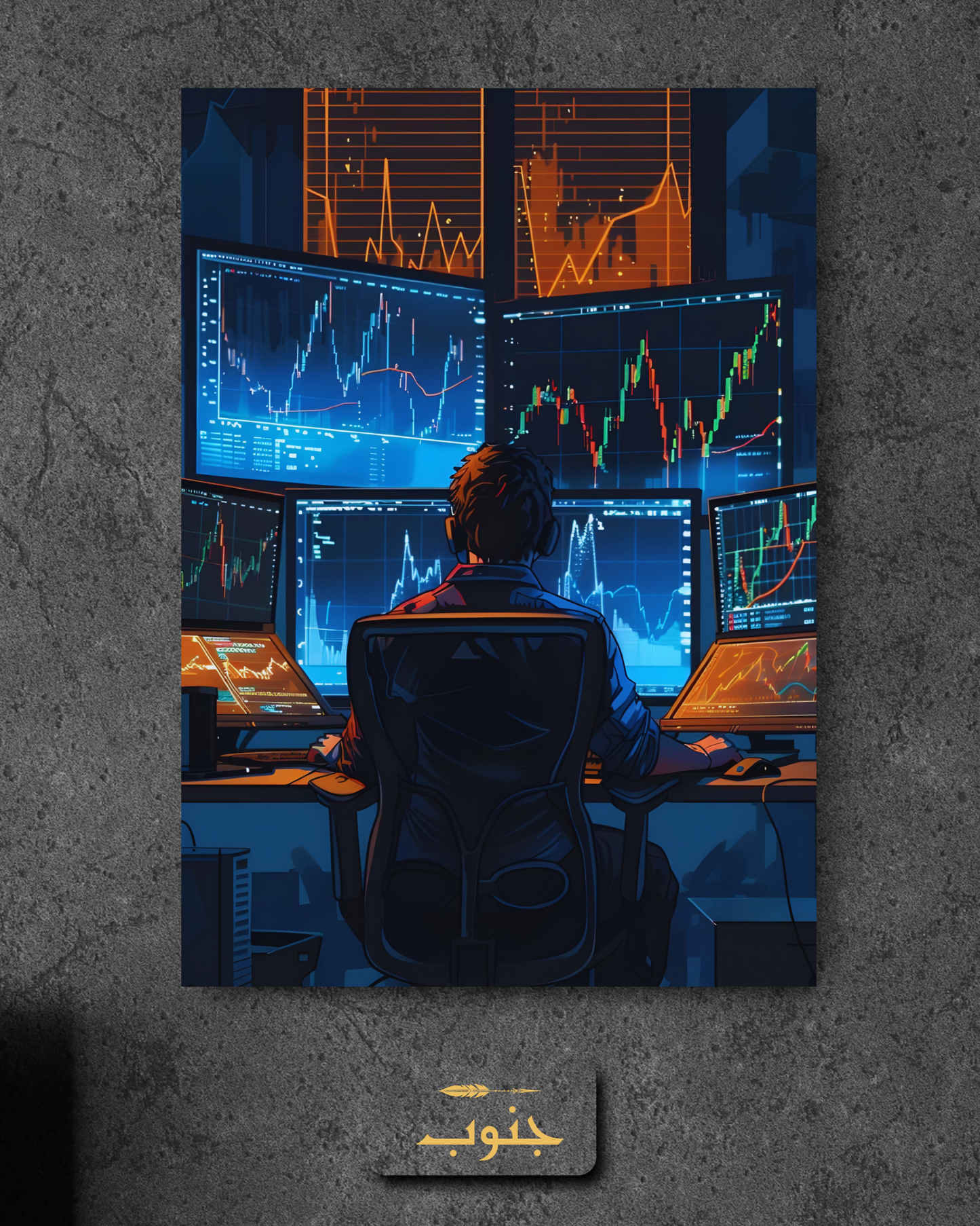 Trader at work